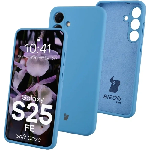 Silikonowe etui Bizon Soft Case do Samsung Galaxy S25 FE niebieskie