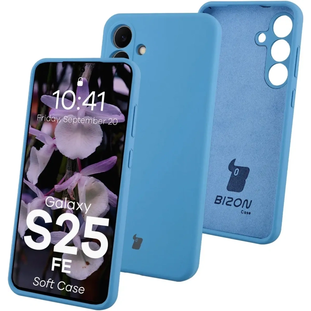 Silikonowe etui Bizon Soft Case do Samsung Galaxy S25 FE niebieskie