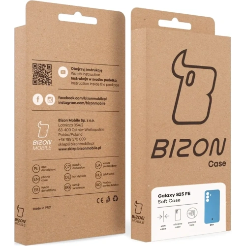 Silikonowe etui Bizon Soft Case do Samsung Galaxy S25 FE niebieskie