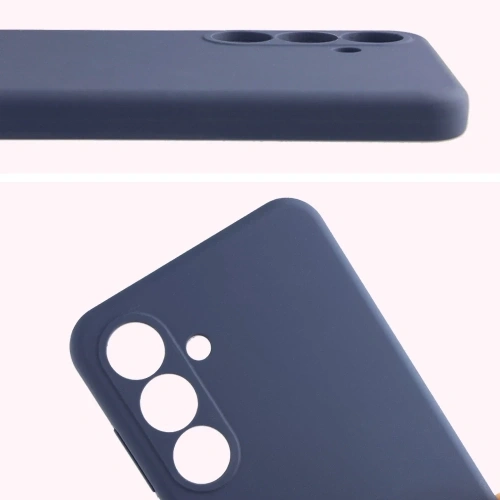 Silikonowe etui Bizon Soft Case do Samsung Galaxy S25 FE ciemnoniebieskie