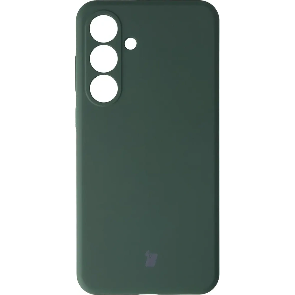 Silikonowe etui Bizon Soft Case do Samsung Galaxy S25 FE ciemnozielone