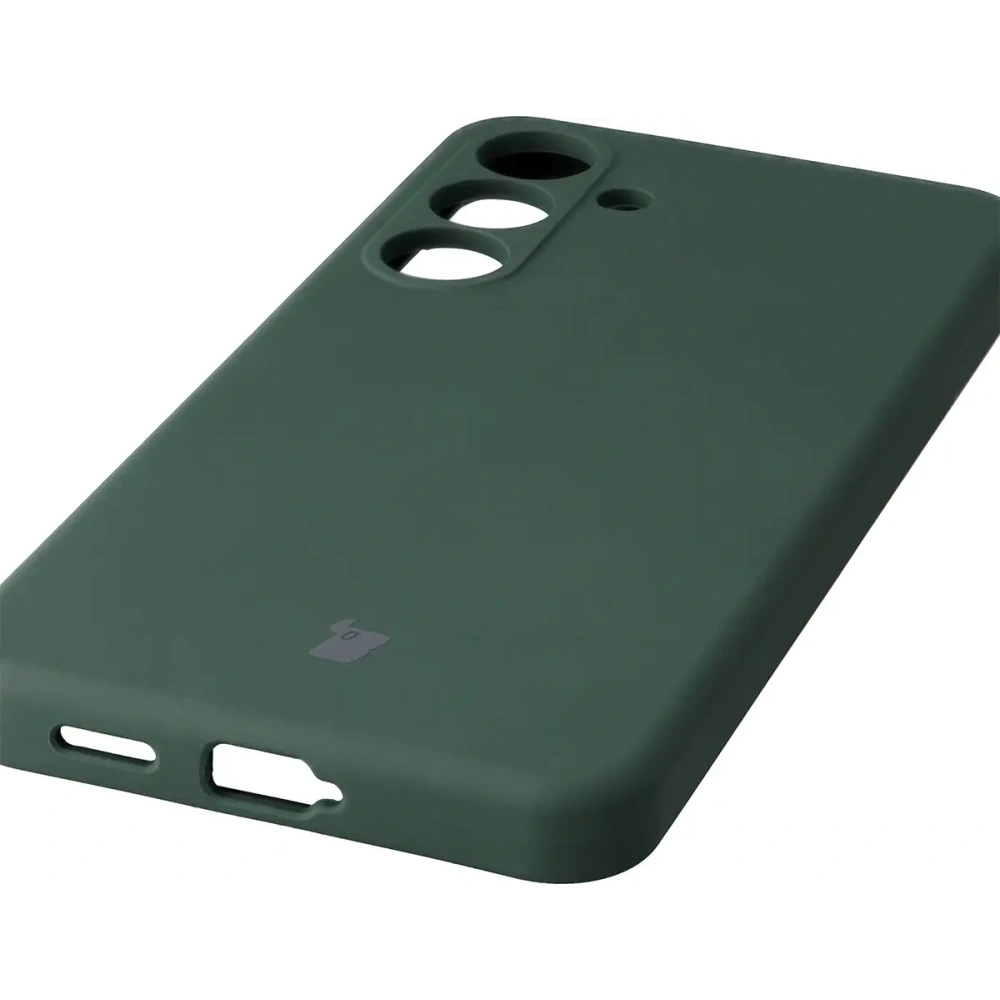 Silikonowe etui Bizon Soft Case do Samsung Galaxy S25 FE ciemnozielone