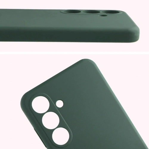 Silikonowe etui Bizon Soft Case do Samsung Galaxy S25 FE ciemnozielone