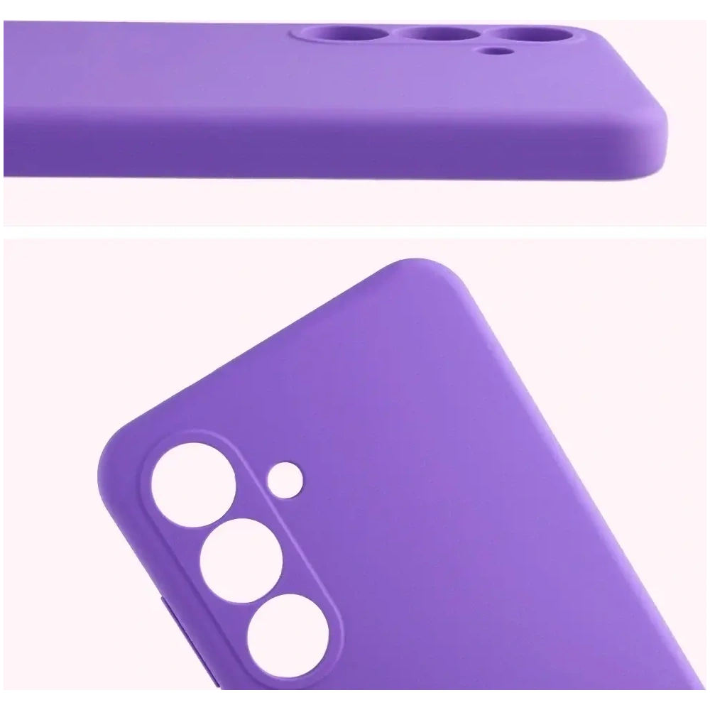 Silikonowe etui Bizon Soft Case do Samsung Galaxy S25 FE fioletowe