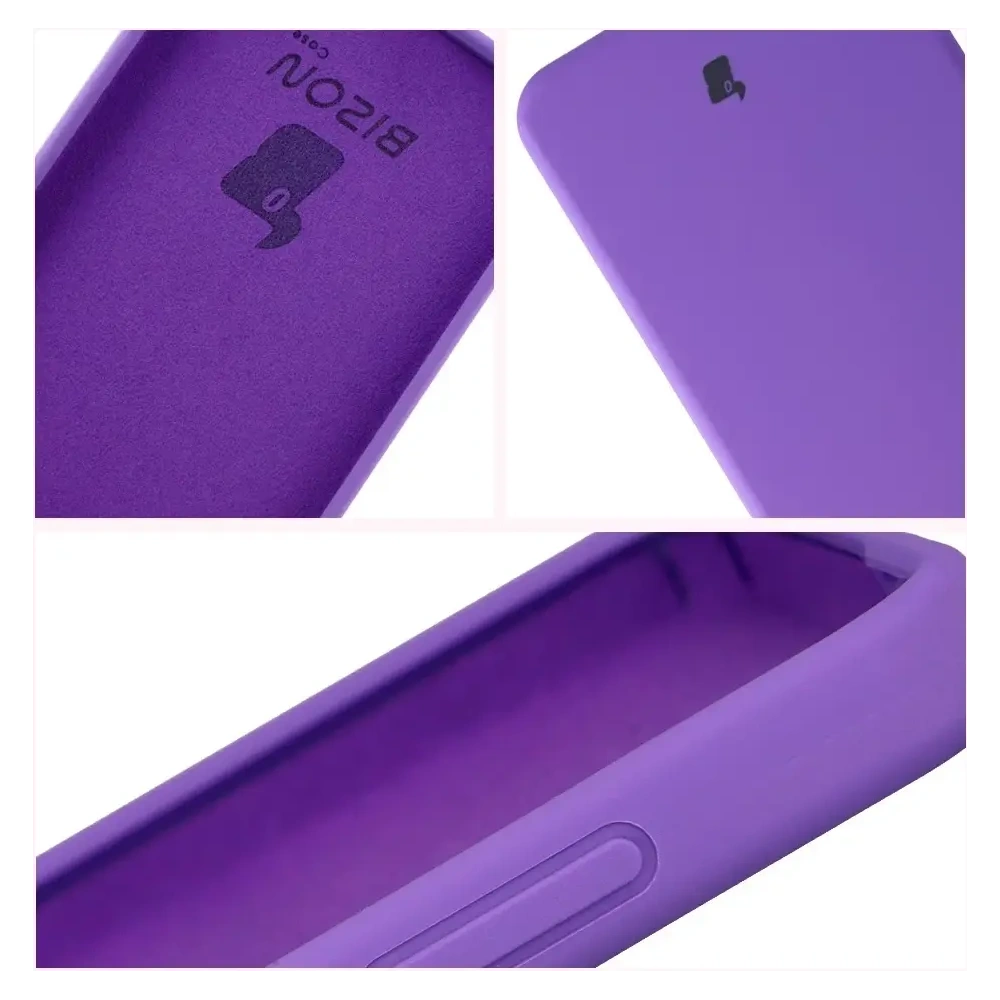 Silikonowe etui Bizon Soft Case do Samsung Galaxy S25 FE fioletowe