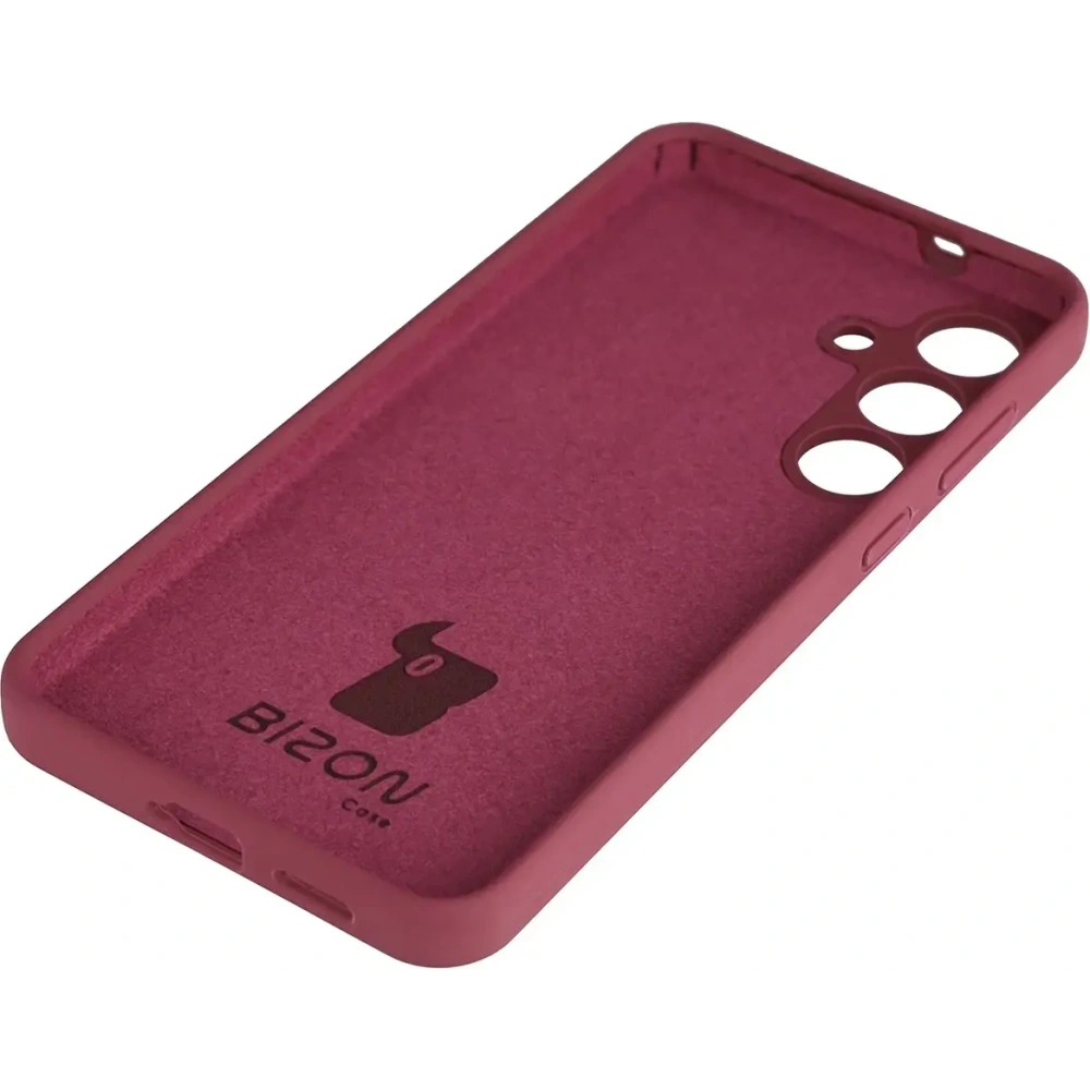 Silikonowe etui Bizon Soft Case do Samsung Galaxy S25 FE ciemnofioletowe