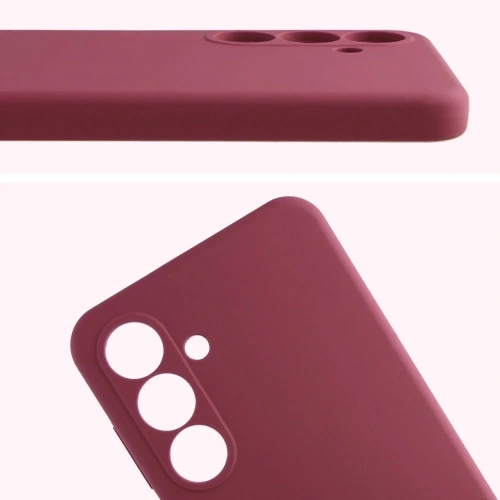 Silikonowe etui Bizon Soft Case do Samsung Galaxy S25 FE ciemnofioletowe