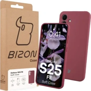 Silikonowe etui Bizon Soft Case do Samsung Galaxy S25 FE ciemnofioletowe