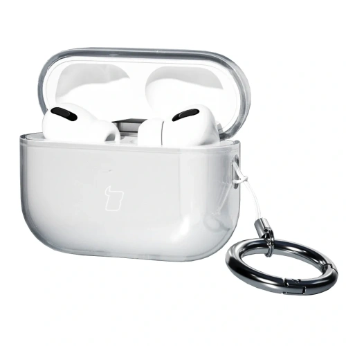 Elastyczne etui z karabińczykiem Bizon Case Headphone Clear do Apple AirPods Pro 3 przeźroczyste