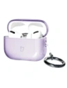 Elastyczne etui z karabińczykiem Bizon Case Headphone Clear do Apple AirPods Pro 3 przeźroczysto-fioletowe