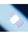 Elastyczne etui z karabińczykiem Bizon Case Headphone Clear do Apple AirPods Pro 3 przeźroczysto-fioletowe