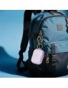 Elastyczne etui z karabińczykiem Bizon Case Headphone Clear do Apple AirPods Pro 3 przeźroczysto-fioletowe
