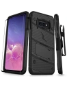 Hurtownia GSM - Husă de protecție Zizo Bolt pentru Samsung Galaxy S10e cu sticlă 9H pe ecran + suport și prindere pentru curea (Negru/Negru) - ZIZ001BLK - {ean13} - Hurt