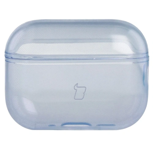Elastyczne etui z karabińczykiem Bizon Case Headphone Clear do Apple AirPods Pro 3 przeźroczysto-niebieskie