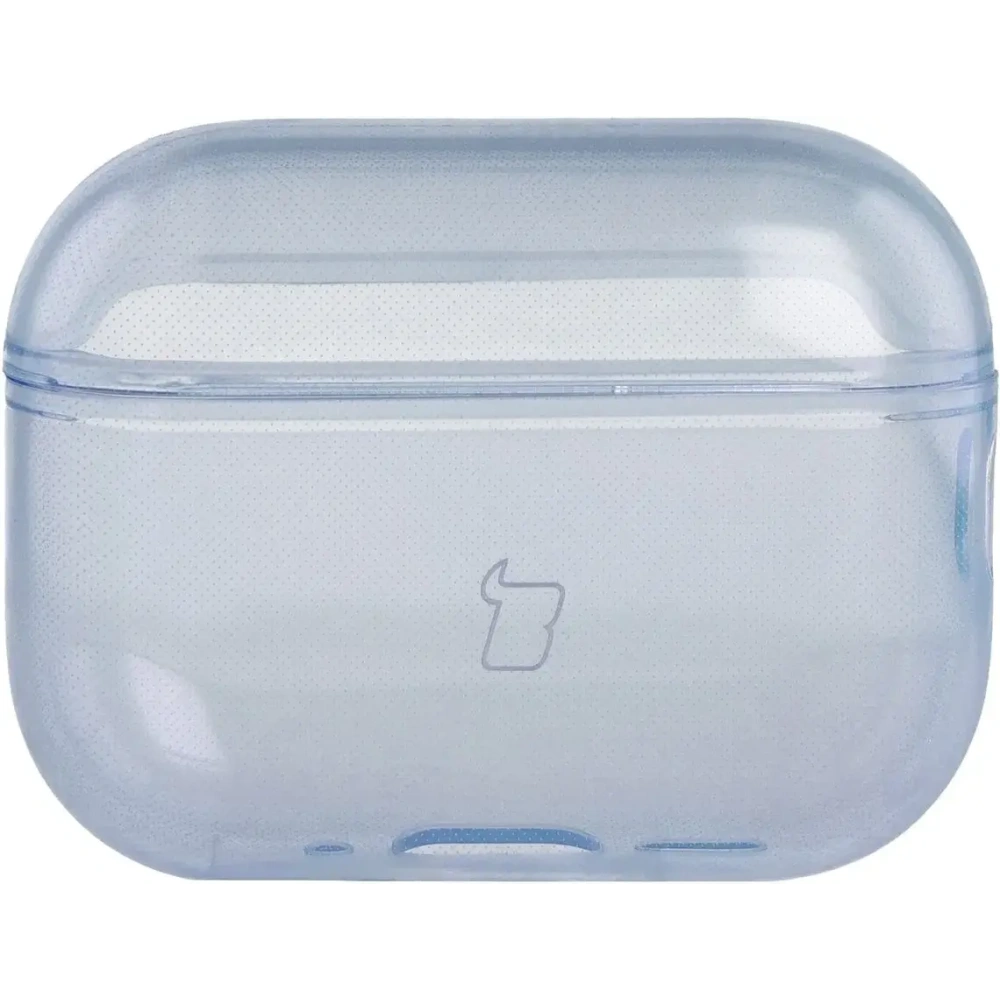 Elastyczne etui z karabińczykiem Bizon Case Headphone Clear do Apple AirPods Pro 3 przeźroczysto-niebieskie