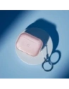 Elastyczne etui z karabińczykiem Bizon Case Headphone Clear do Apple AirPods Pro 3 przeźroczysto-różowe