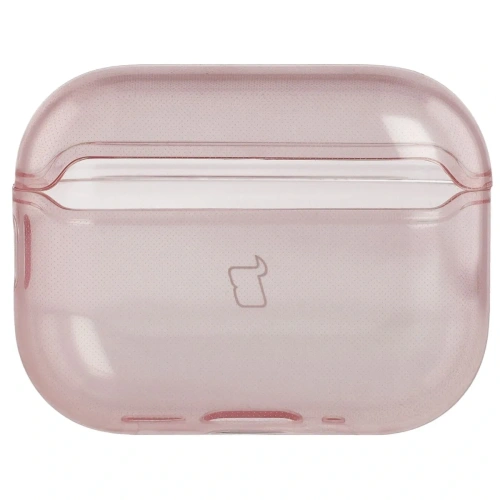 Elastyczne etui z karabińczykiem Bizon Case Headphone Clear do Apple AirPods Pro 3 przeźroczysto-różowe