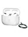 Elastyczne etui z karabińczykiem Bizon Case Headphone Clear do Apple AirPods Pro 3 przeźroczysto-brokatowe
