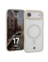 Etui z pierścieniem magnetycznym Bizon Case MatteO do Apple iPhone 17 Air przydymione-beżowe