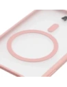 Etui z pierścieniem magnetycznym Bizon Case MatteO do Apple iPhone 17 Air przydymione-jasnoróżowe