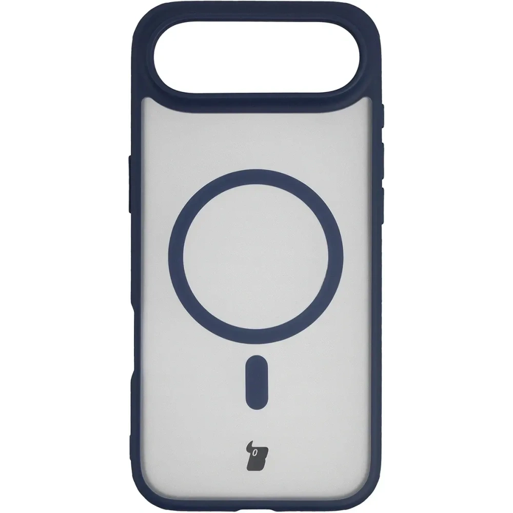 Etui z pierścieniem magnetycznym Bizon Case MatteO do Apple iPhone 17 Air przydymione-granatowe