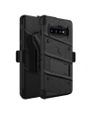 Zizo Bolt Cover - Case for Samsung Galaxy S10 & Kickstand and Holster (Black/Black)