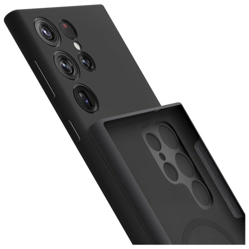 Etui 3MK Hardy Silicone MagCase do Samsung Galaxy S24 Ultra czarny