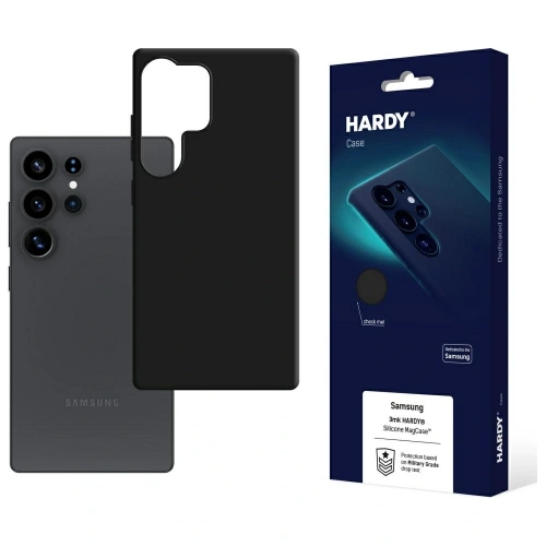 Etui 3MK Hardy Silicone MagCase do Samsung Galaxy S25 Ultra czarny