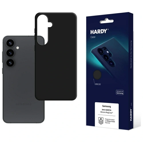 Etui 3MK Hardy Silicone MagCase do Samsung Galaxy S25+ Plus czarny