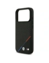 Etui BMW M Carbon Tricolor Line MagSafe do Apple iPhone 17 Pro czarny