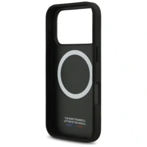Etui BMW M Carbon Tricolor Line MagSafe do Apple iPhone 17 Pro czarny