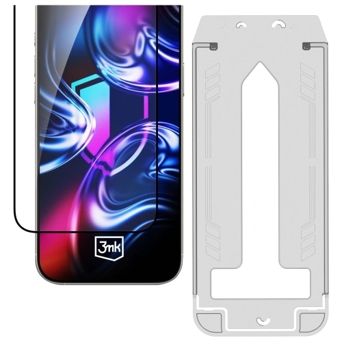 Szkło hartowane 3MK HardGlass Max z aplikatorem do Apple iPhone 15 Plus / 16 Plus