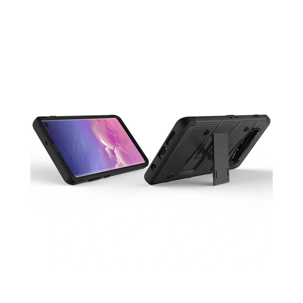 Wholesale Zizo Bolt Cover - Case for Samsung Galaxy S10 & Kickstand and Holster (Black/Black) - ZIZ004BLK - {ean13} - Hurt