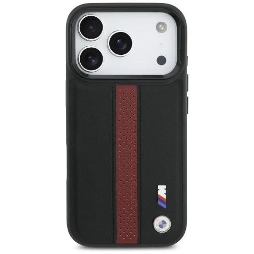 Etui BMW M Perforated Stripe Logo MagSafe do Apple iPhone 17 Pro czerwony