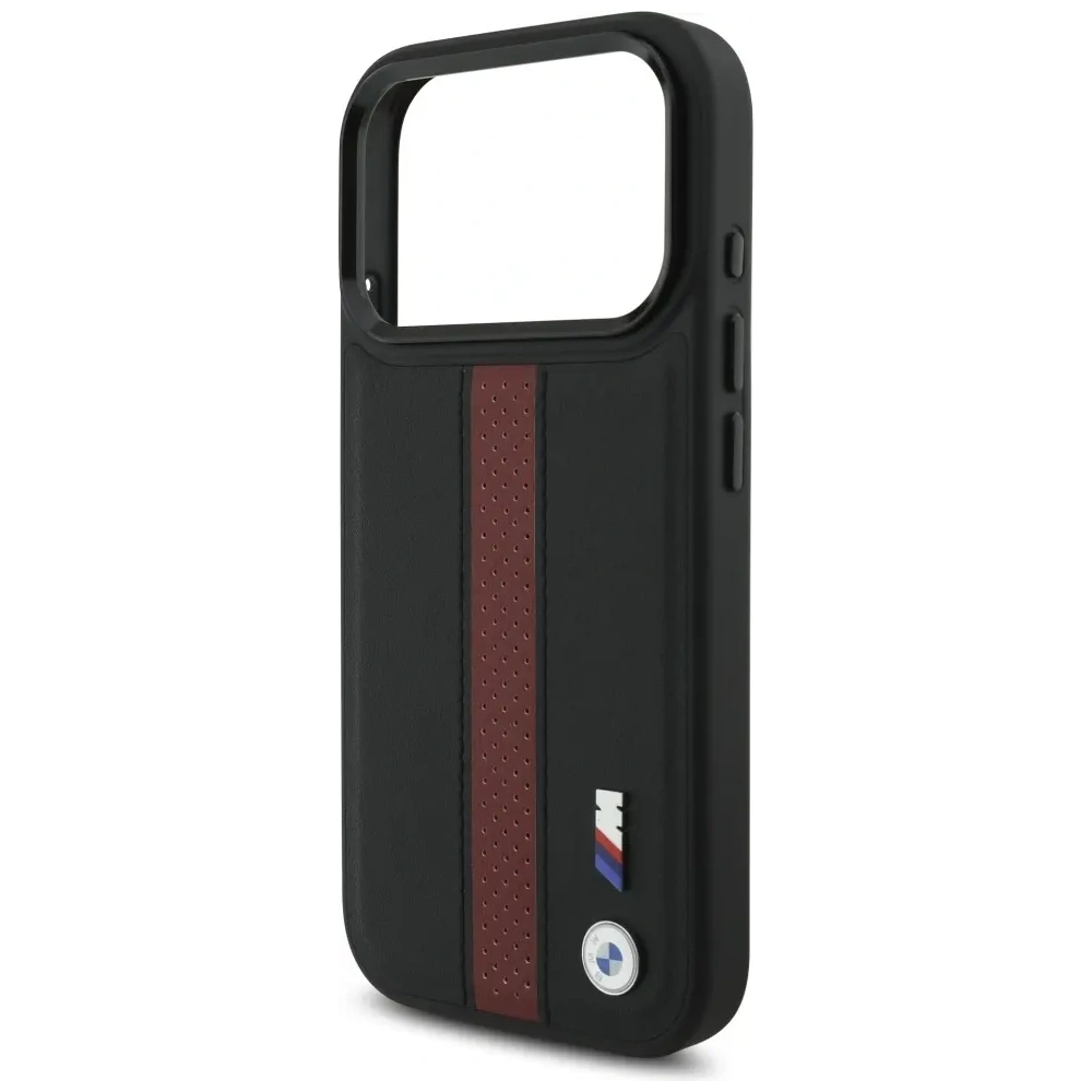 Etui BMW M Perforated Stripe Logo MagSafe do Apple iPhone 17 Pro czerwony