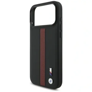 Etui BMW M Perforated Stripe Logo MagSafe do Apple iPhone 17 Pro Max czerwony