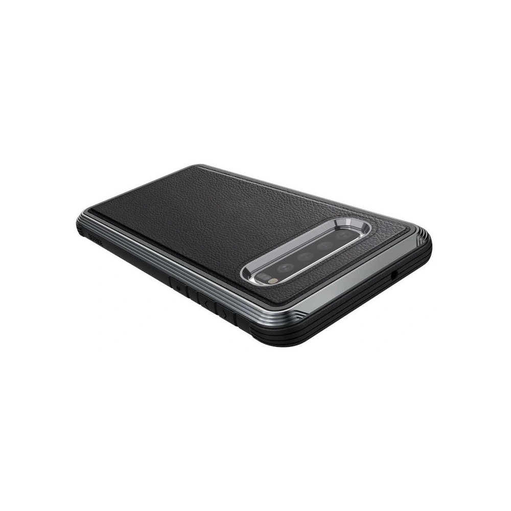 Hurtownia GSM - Hliníkový kryt X-Doria Defense Lux Samsung Galaxy S10 (Test pádu 3m) (Černá kůže) - XDR004BLK - {ean13} - Hurt