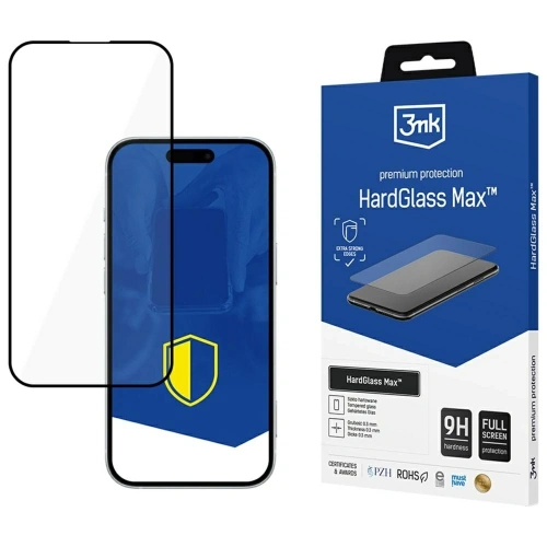 Szkło hartowane 3MK HardGlass Max do Apple iPhone 16 Pro / 17 czarny