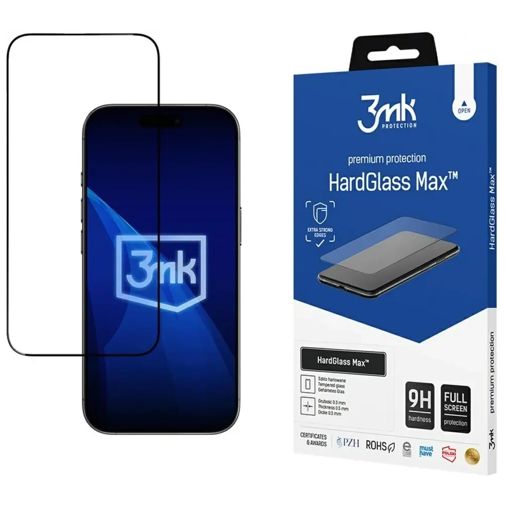 Szkło hartowane 3MK HardGlass Max do Apple iPhone 17 Air czarny