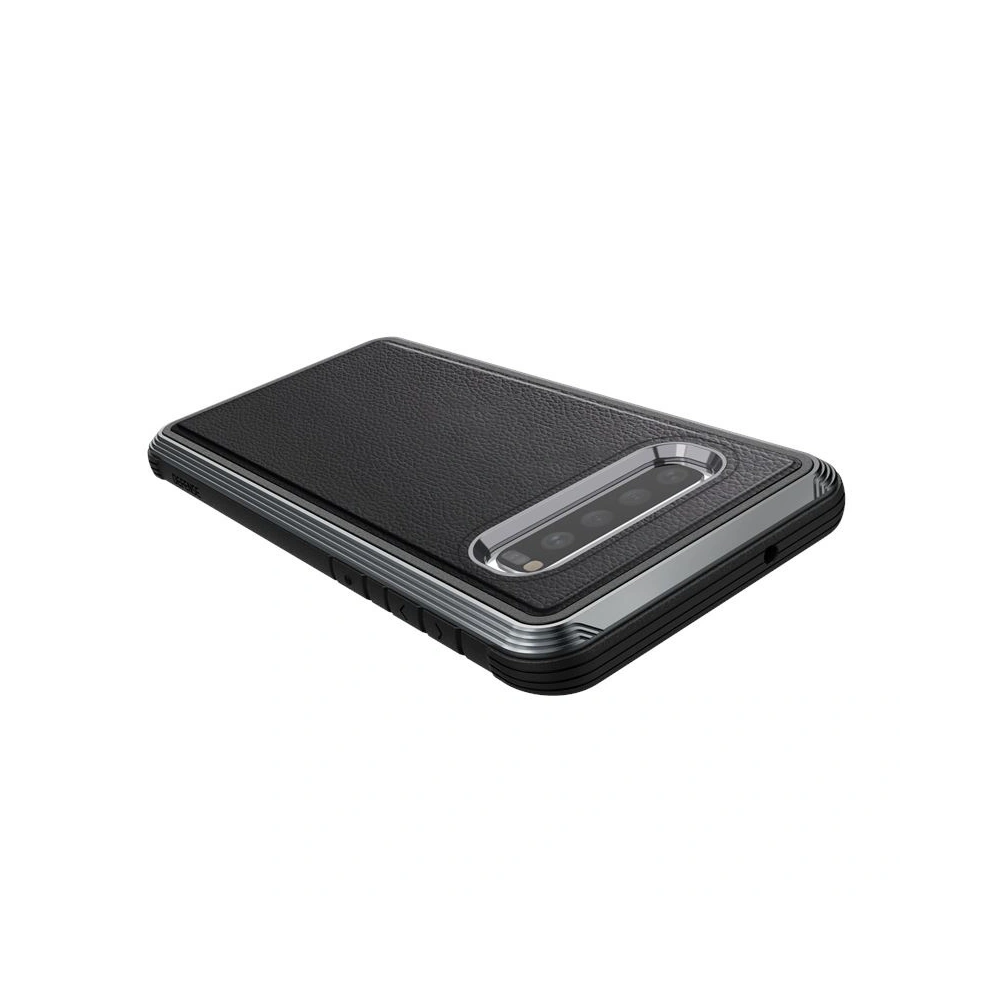 Wholesale X-Doria Defense Lux - Aluminum Case for Samsung Galaxy S10+ (Drop test 3m) (Black Leather) - XDR005BLK - {ean13} - Hurt