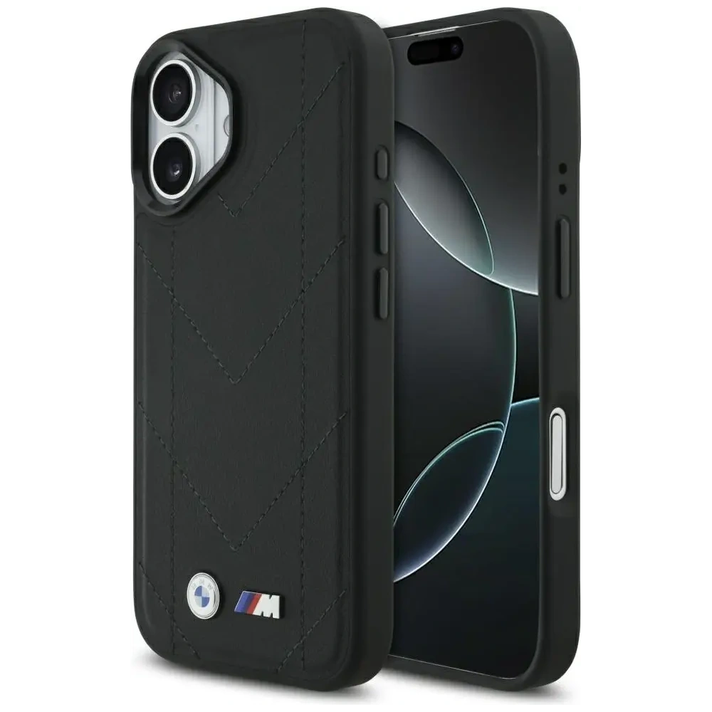 Etui BMW M Quilted Logo MagSafe do Apple iPhone 17 czarny