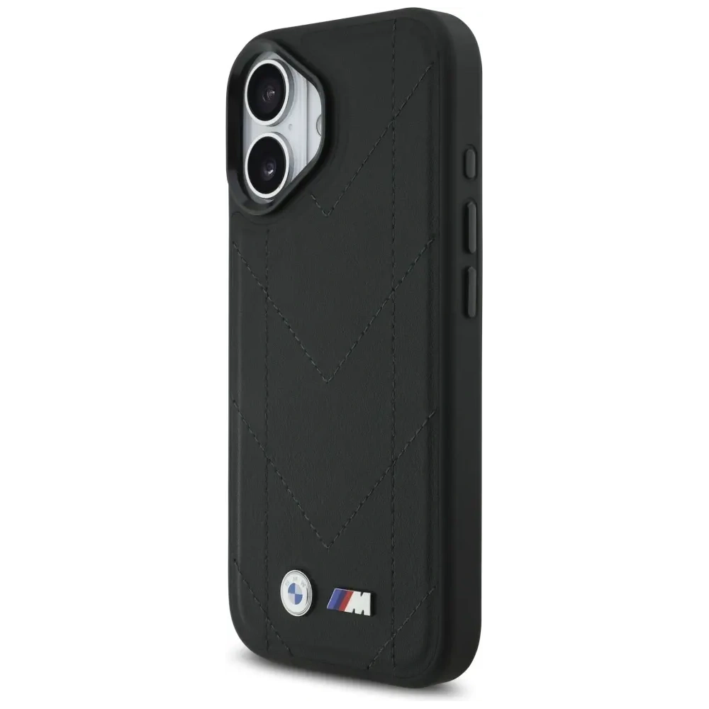 Etui BMW M Quilted Logo MagSafe do Apple iPhone 17 czarny