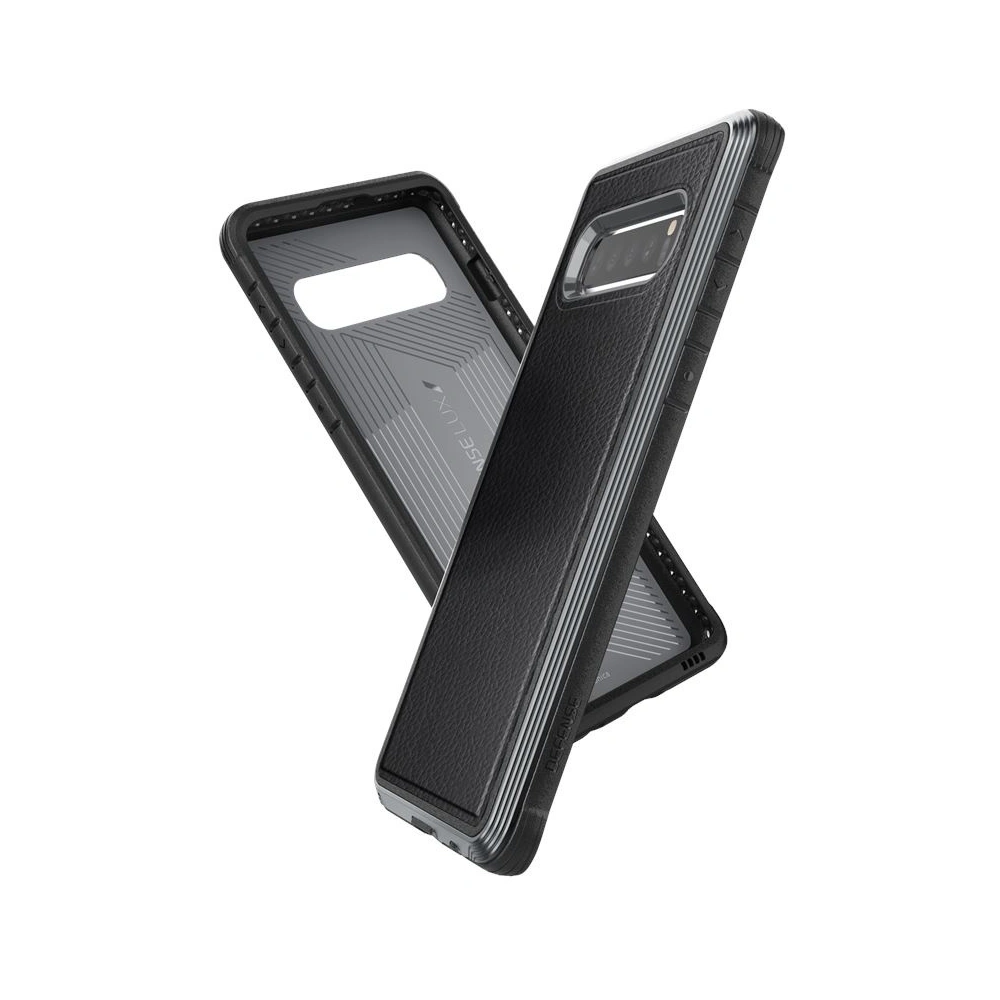 Wholesale X-Doria Defense Lux - Aluminum Case for Samsung Galaxy S10+ (Drop test 3m) (Black Leather) - XDR005BLK - {ean13} - Hurt