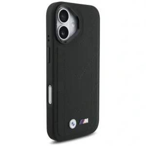 Etui BMW M Quilted Logo MagSafe do Apple iPhone 17 czarny