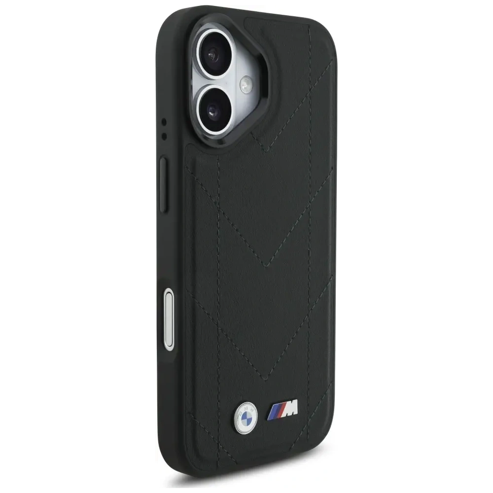 Etui BMW M Quilted Logo MagSafe do Apple iPhone 17 czarny
