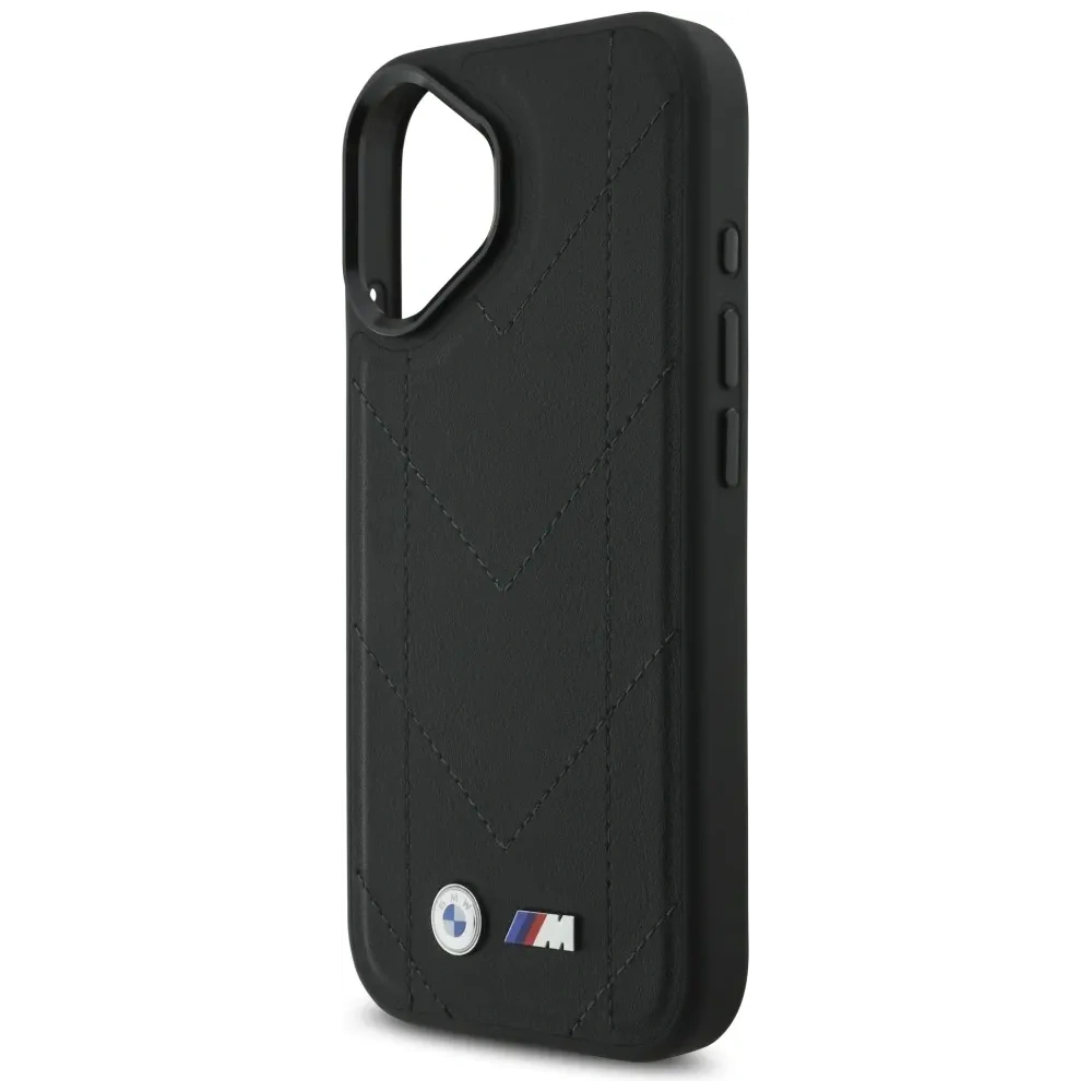 Etui BMW M Quilted Logo MagSafe do Apple iPhone 17 czarny