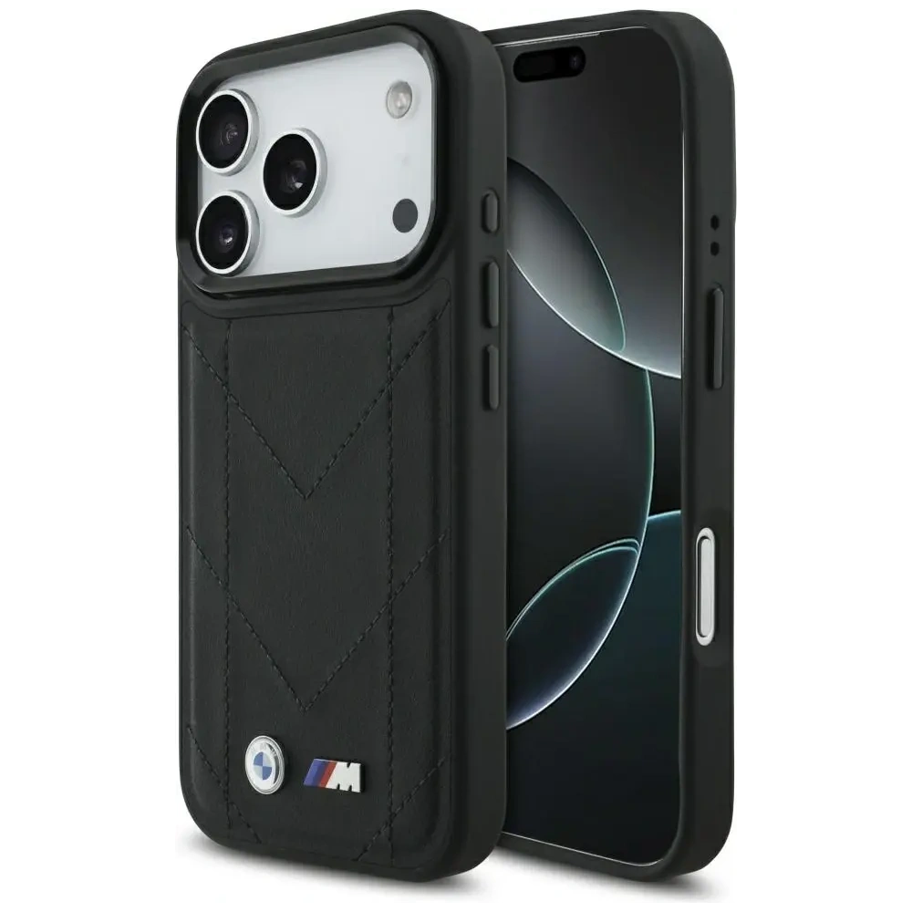 Etui BMW M Quilted Logo MagSafe do Apple iPhone 17 Pro czarny