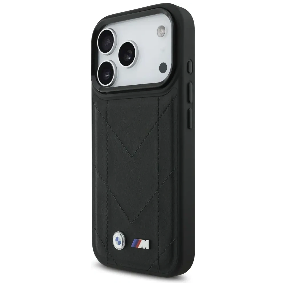 Etui BMW M Quilted Logo MagSafe do Apple iPhone 17 Pro czarny