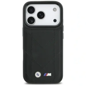 Etui BMW M Quilted Logo MagSafe do Apple iPhone 17 Pro czarny