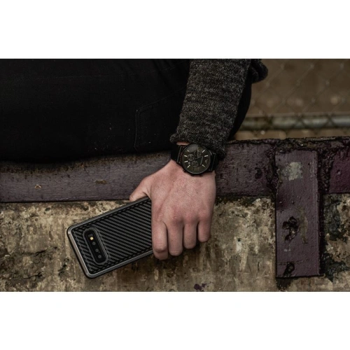 Etui aluminiowe X-Doria Defense Lux Samsung Galaxy S10e (Drop test 3m) (Black Carbon Fiber)